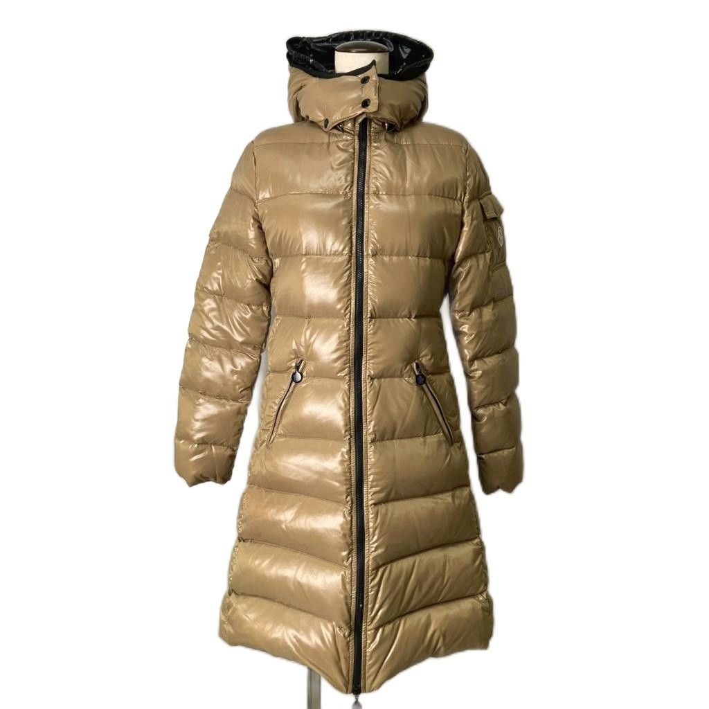 モンクレール MONCLER MOKA ダウンコート ロング 0 ベージュ □GY06
