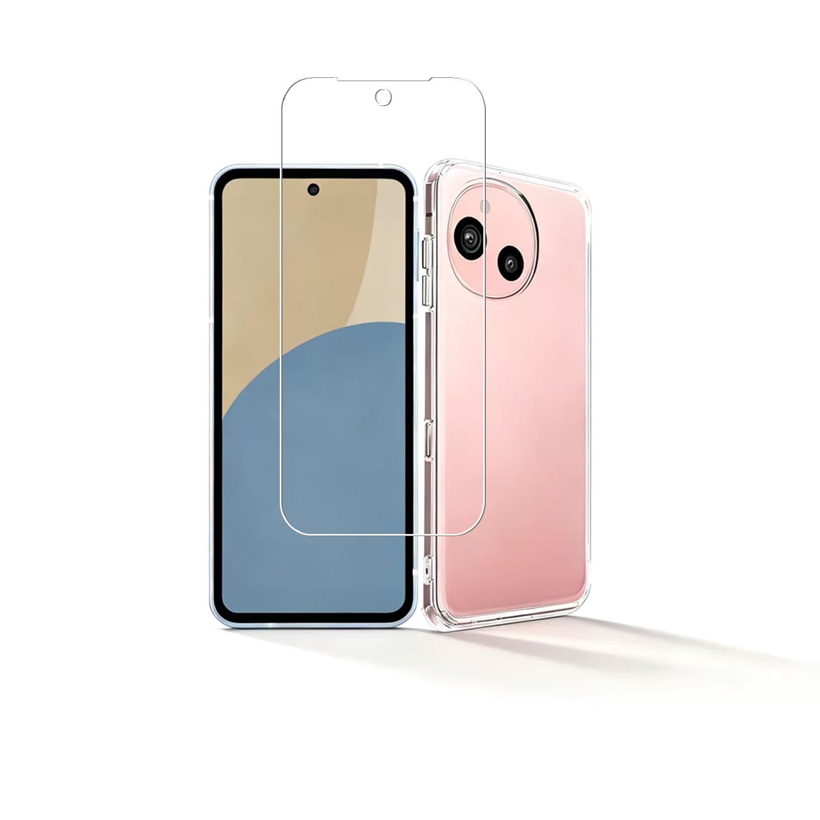 対応 Aquos sense9 専用 ガラスフィルム + TPU aquos sense9 ケース 