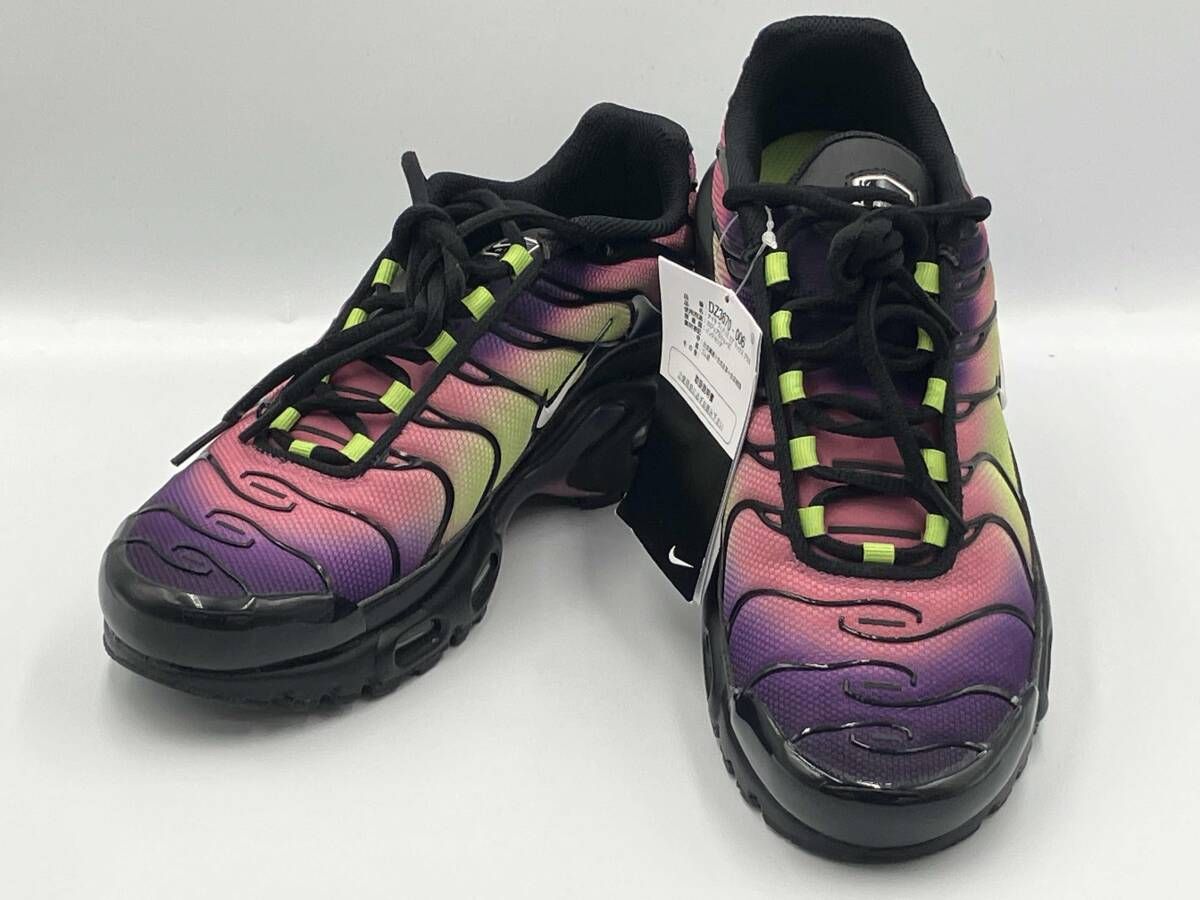 NIKE ナイキ ウィメンズ エアマックス プラス DZ3670-006 スニーカー 25.5cm ブラック×パープル×ピンク×蛍光グリーン