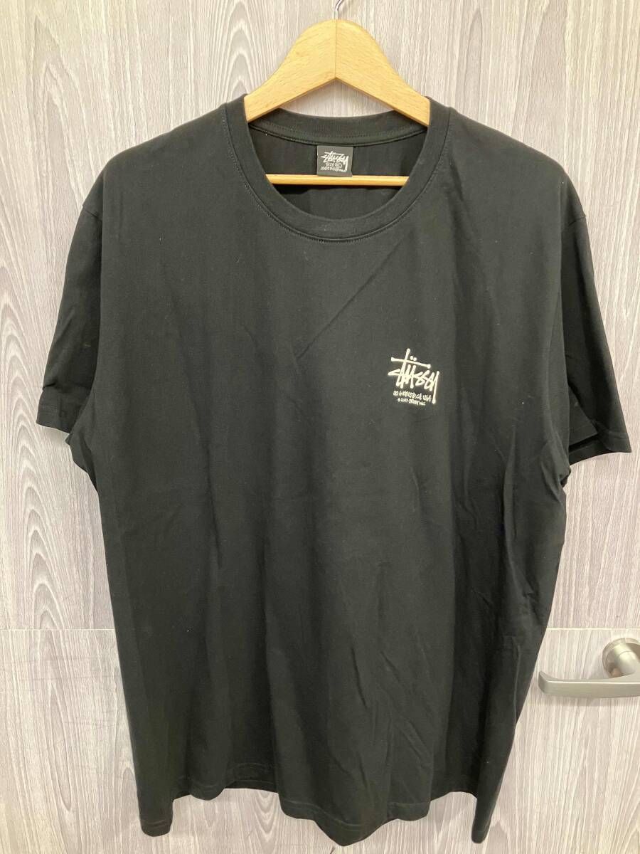 Stussy / ステューシー Tシャツ ブラック サイズXL ドラゴン刺繍 ストリート グアテマラ製