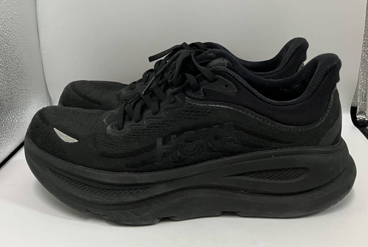 HOKA ONE ONE ホカ オネオネ スニーカー BONDI 9 ボンダイ WIDE BLACK 26.5cm ブラック