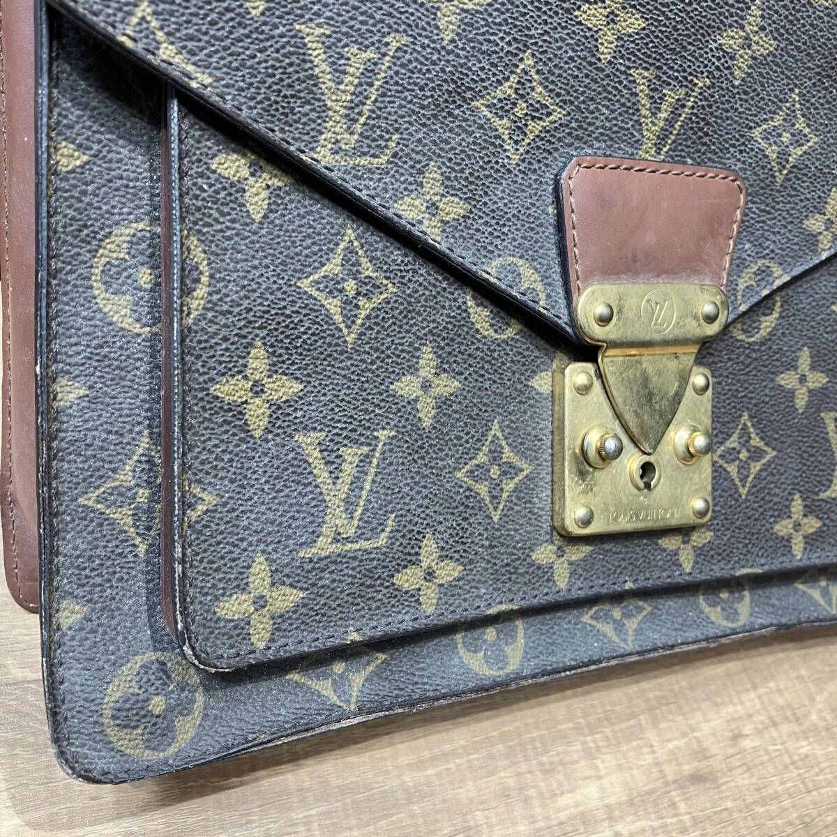 ルイヴィトン モンソー モノグラム ハンドバッグ ゴールド金具 M51185 