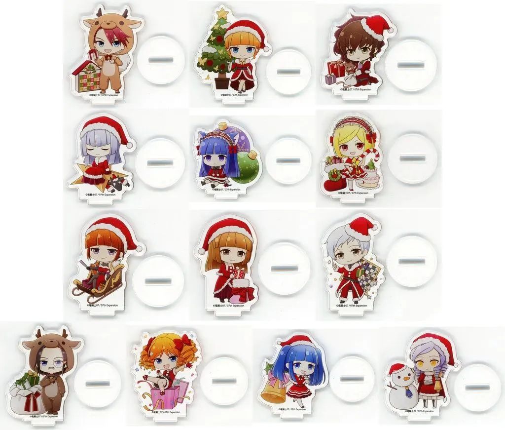 【中古】アクリルスタンド・アクリルパネル 全13種セット 「うみねこのなく頃に in eeo Store 池袋本店 アクリルぷちスタンド 18/クリスマスver.(ミニキャライラスト)」