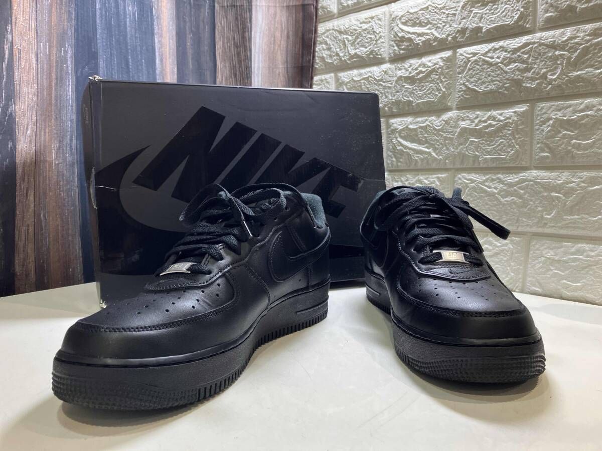 Supreme × Nike ナイキ Air Force 1 Low 'Black' サイズ27