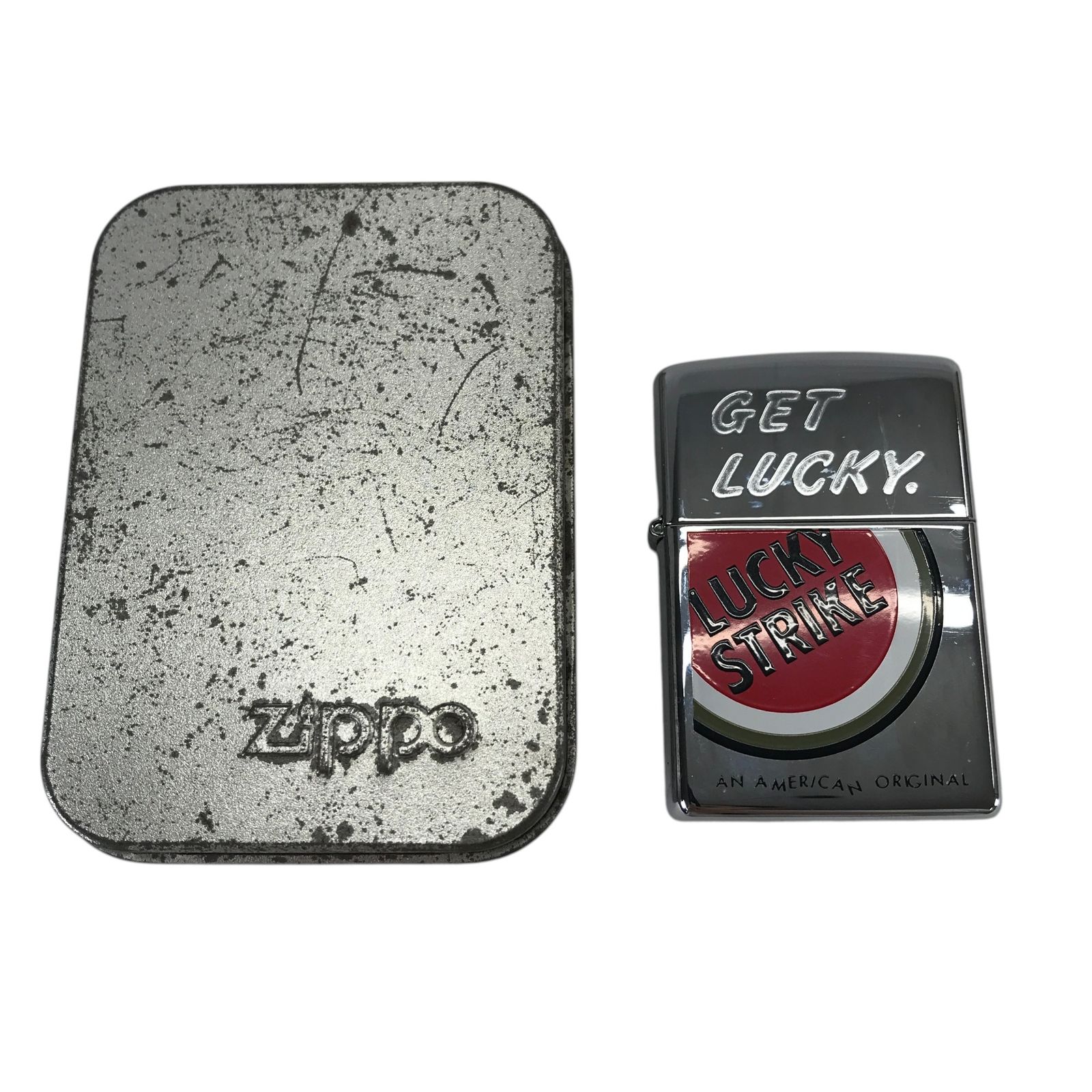 Zippo ジッポー ライター LUCKY STRIKE GET LUCKY ケースキズ有・本体 