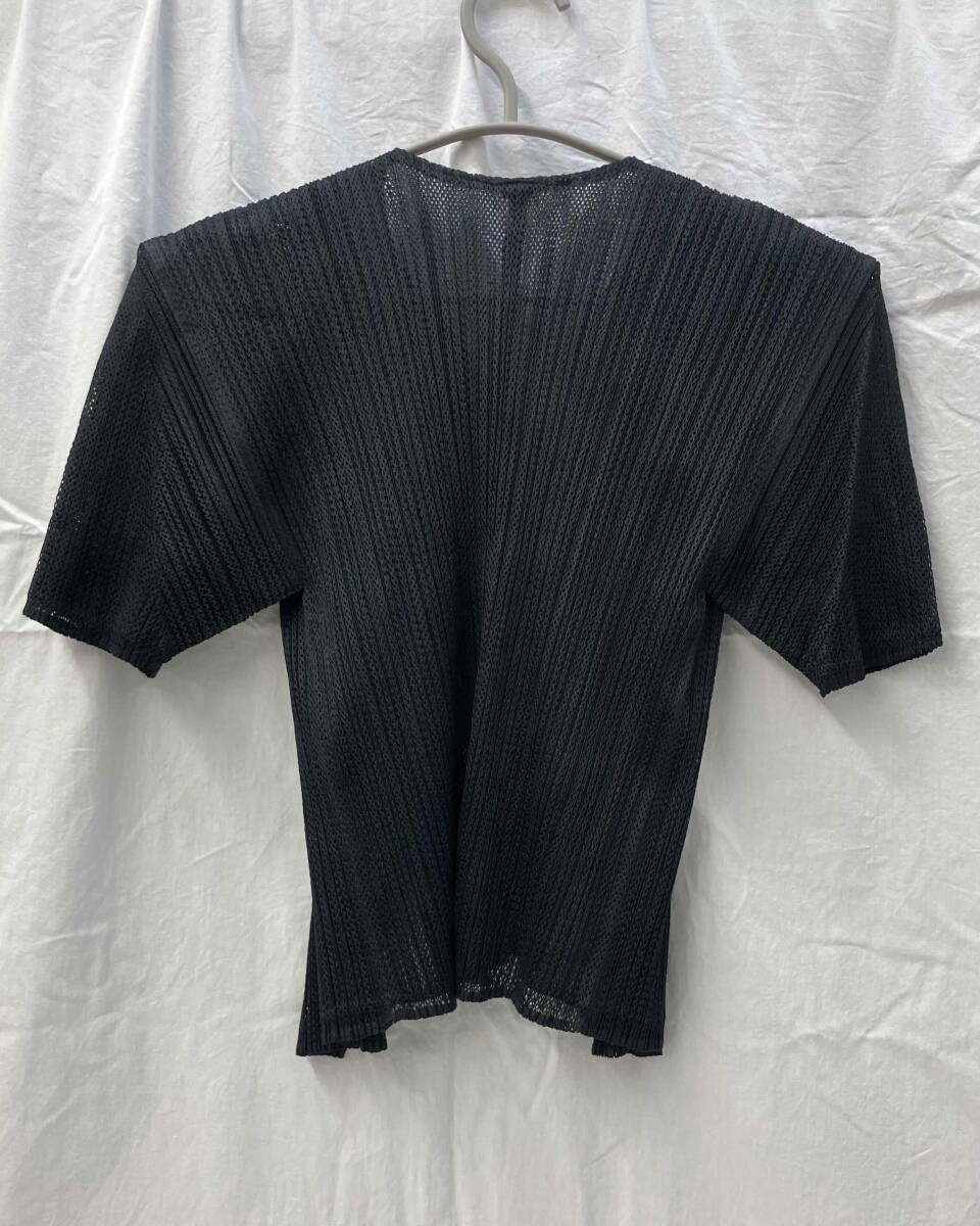ISSEY MIYAKE　プリーツプリーズ 半袖　襟付きカーディガン PLEATS PLEASE ISSEY MIYAKE プリーツプリーズ イッセイミヤケ