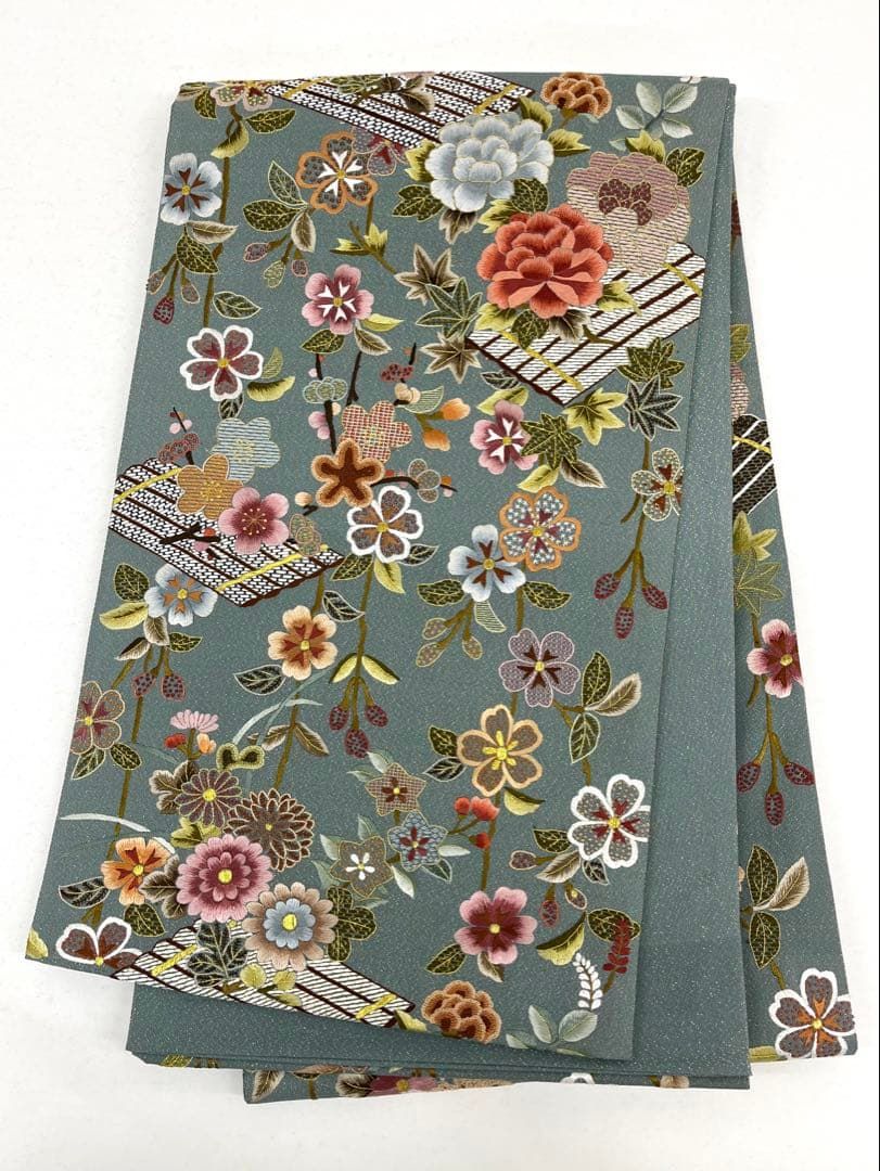 蘇州刺繍 相良刺繍 袋帯 正絹 六通 D694