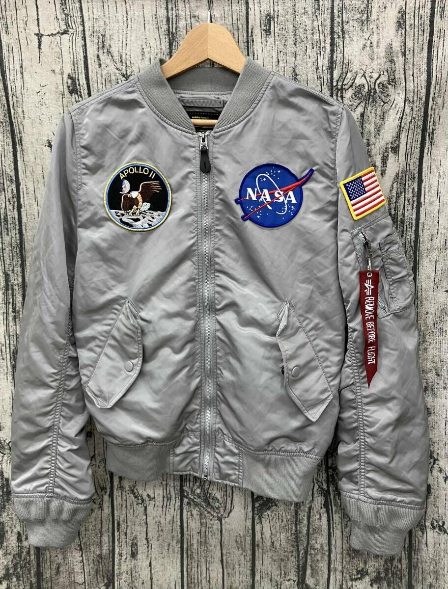 AIPHA INDUSTRIES アルファ NASA APOLLO MA-1 シルバー グレー XSサイズ 秋