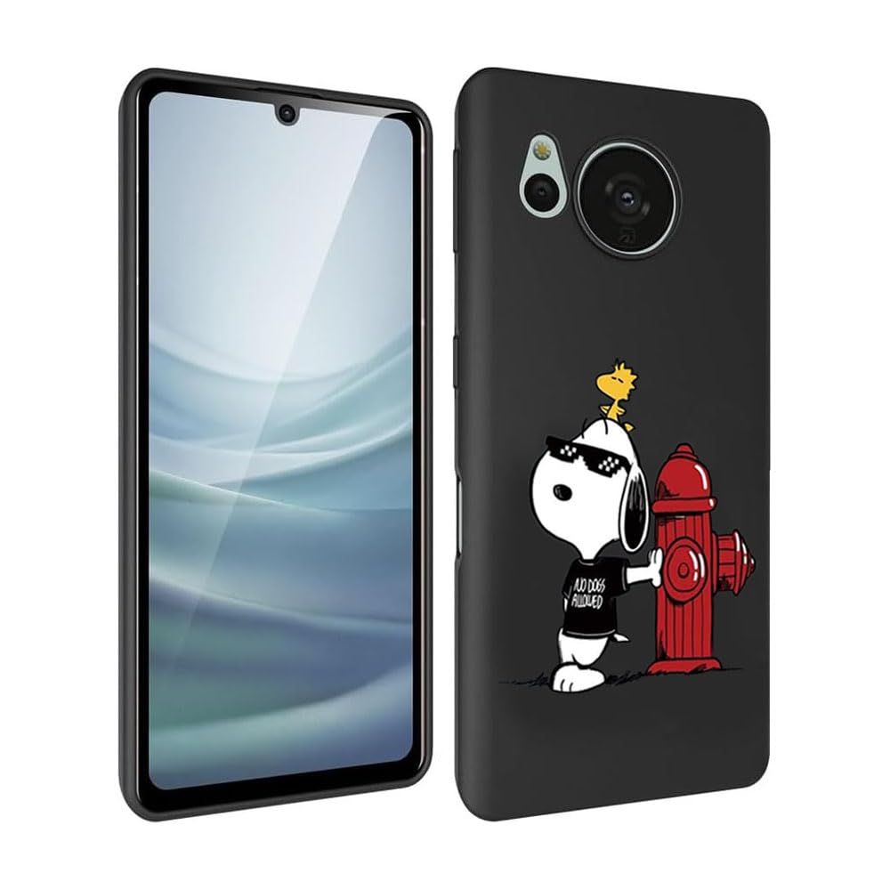 FOR AQUOS sense8 スマホケース耐衝撃TPU背面アイデア黒かわいい柄