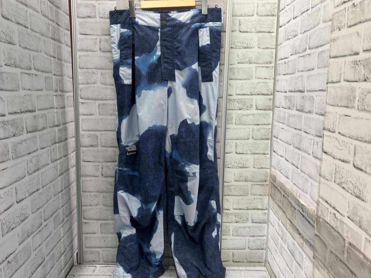 Supreme×THE NORTH FACE/Bleached Denim Print Mountain Pant/Sサイズ