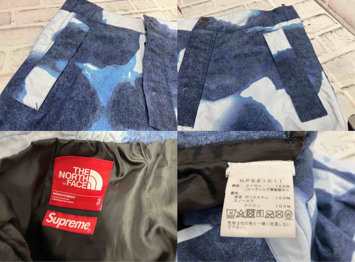 Supreme×THE NORTH FACE/Bleached Denim Print Mountain Pant/Sサイズ 