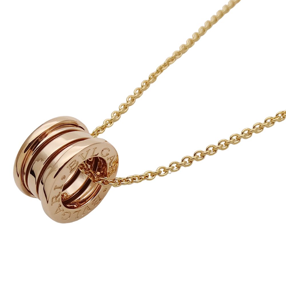 ブルガリ BVLGARI ネックレス レディース メンズ ブランド 750PG B-zero1 ビーゼロワン ピンクゴールド ジュエリー 磨き済み 【中古】