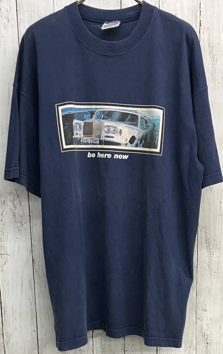oasis Be Here Now Tour 半袖Tシャツ オアシス 90s グラフィックTシャツ ネイビー size L