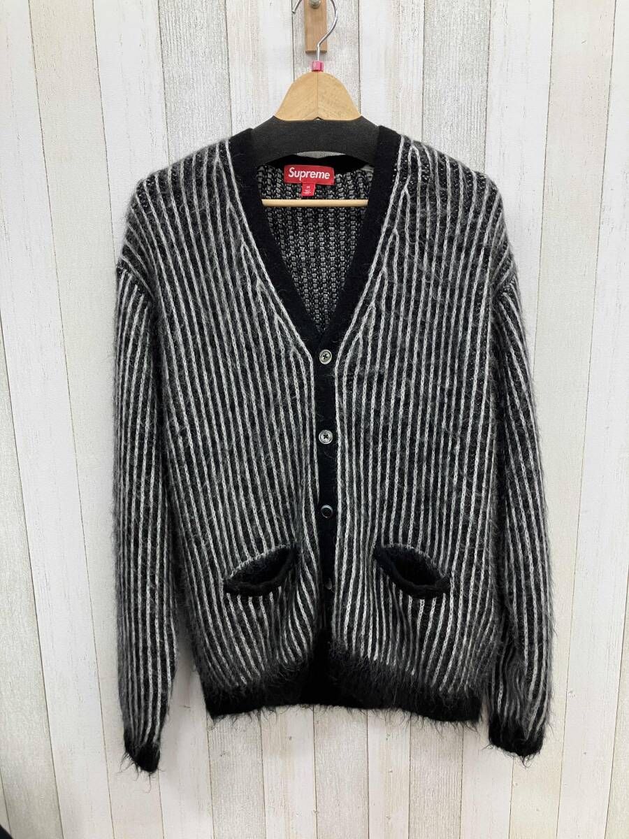 Supreme／シュプリーム／25SS 2-Tone Mohair Cardigan／2トーンモヘヤカーディガン／ストライプ／Mサイズ