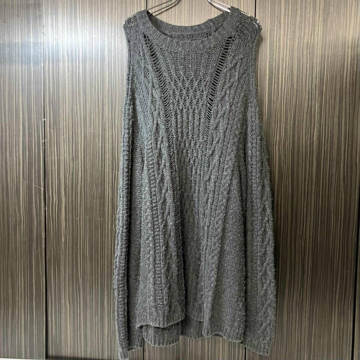 16aw Maison Margiela 10 Braided sweater ニット Braided sweater グレー メゾンマルジェラ