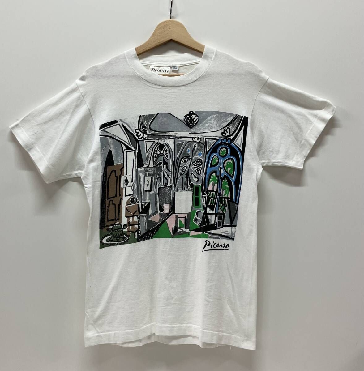 Picasso ピカソ 半袖Tシャツ 80s 90s THE studio ザ・スタジオ ホワイト USA製