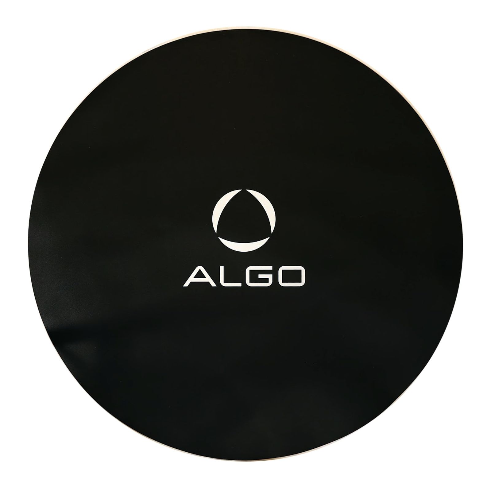 ALGO(アルゴ) チェアマット フロアマット【床のキズ汚れを防ぐ】ロゴ入り 床保護マット 円形 直径90cm 厚さ1.5mm PVCマット 静音吸収 衝撃吸収 滑り止め ブラック×ホワイト