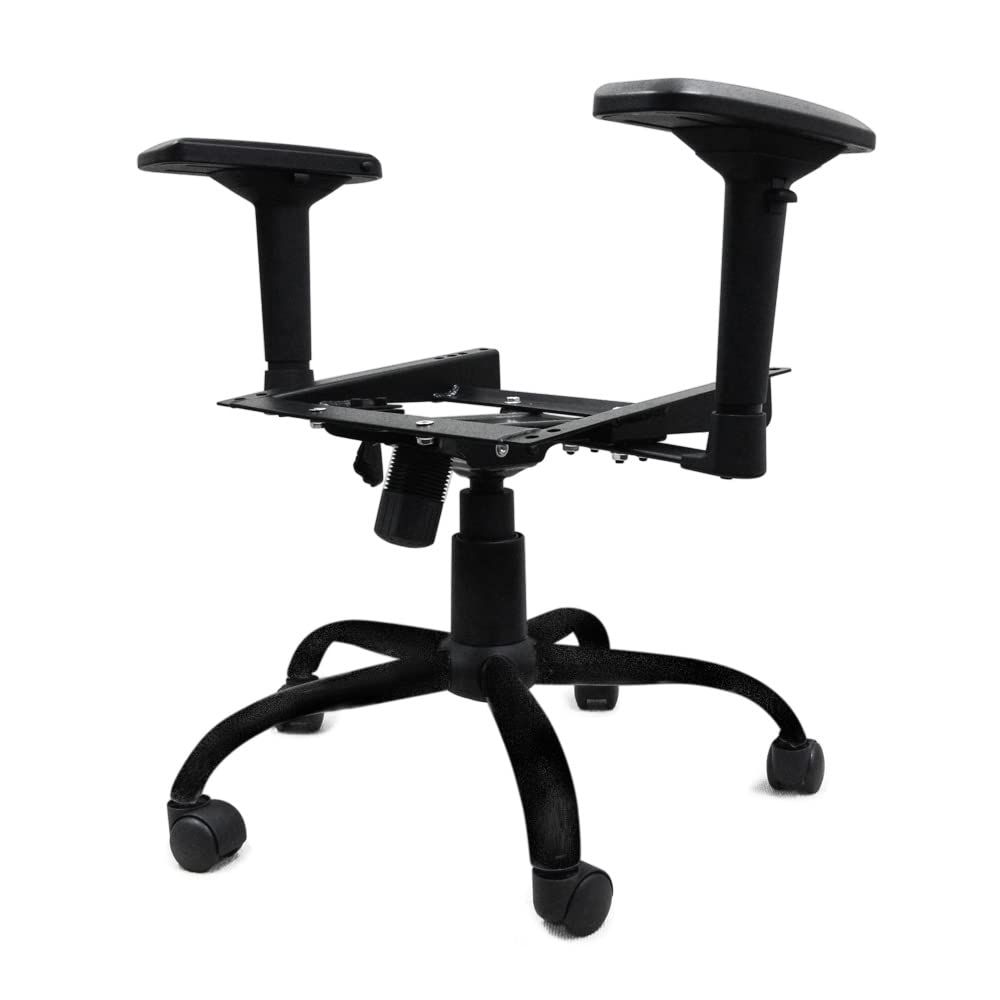 【訳有り】【アウトレット】レカロ SR/LX ブリッド (405ｘ260サイズ) 対応 オフィスチェアー変換ベースキット ゲーミングチェア 4Dアームレスト付【オフィスキット4D】 (Black)