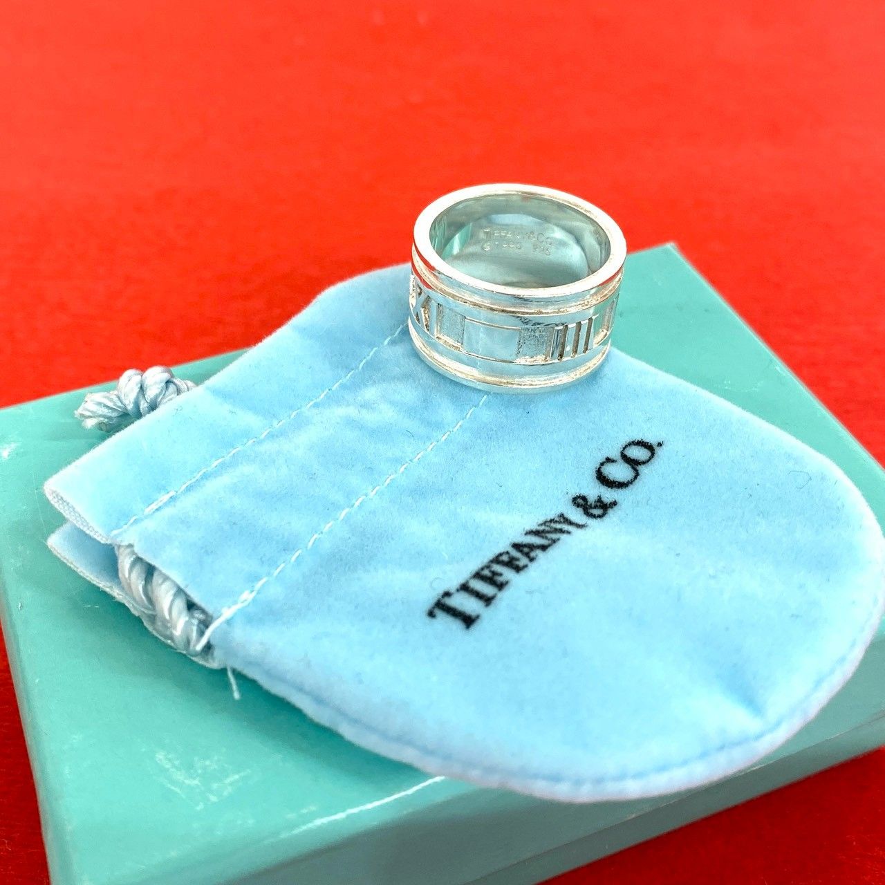 極 美品 TIFFANY&Co. ティファニー アトラス ワイド リング シルバー