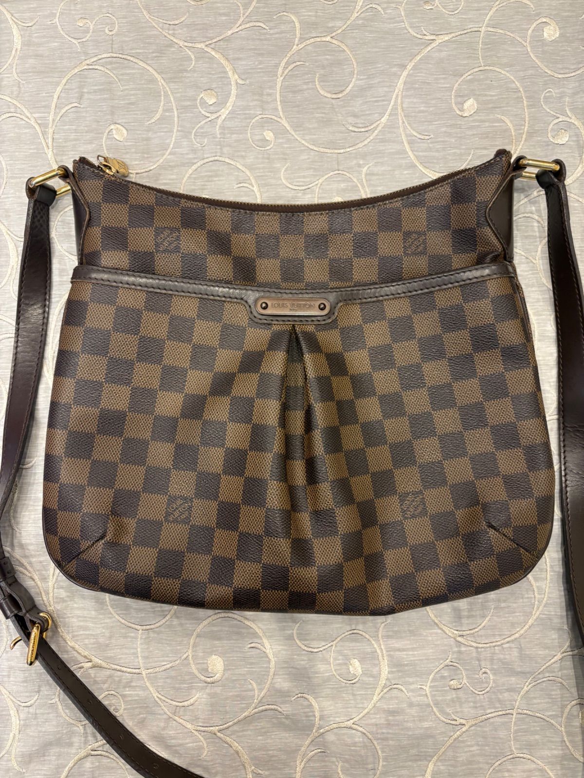 【美品/人気モデル】ルイヴィトン ダミエ ブルームズベリPM ショルダーバッグ 斜め掛け N42251 メタルプレート エベヌ LOUIS VUITTON
