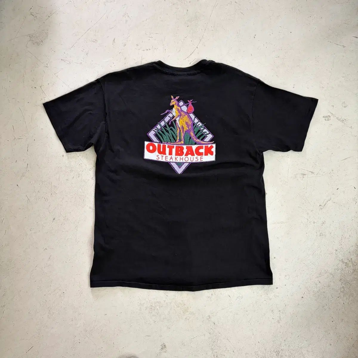 90s USA アウトバック ステーキ ハウス シングルステッチ 半袖Tシャツ XL