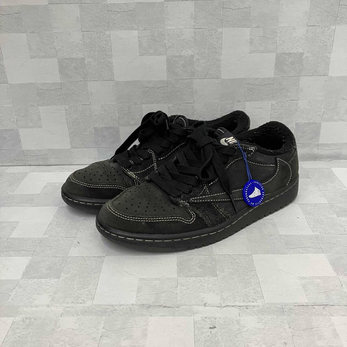 NIKE ナイキ スニーカー Travis Scott × Nike Air Jordan 1 Low OG SP 'Black Phantom' DM7866-001 24.5cブラック