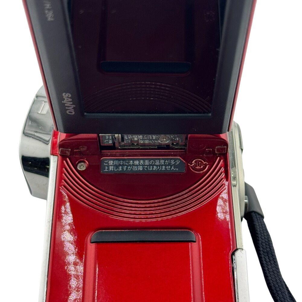 SANYO サンヨー Xacti 14MEGA DMX-CG100 ビデオカメラ レッド レンズ一 