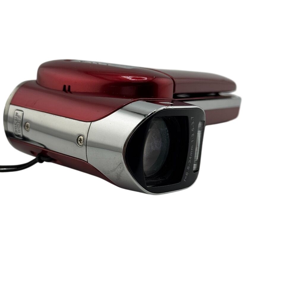 SANYO サンヨー Xacti 14MEGA DMX-CG100 ビデオカメラ レッド レンズ一 