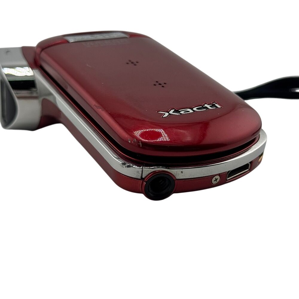 SANYO サンヨー Xacti 14MEGA DMX-CG100 ビデオカメラ レッド レンズ一 