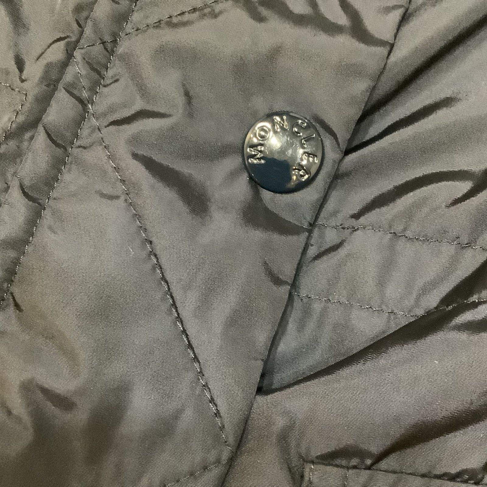MONCLER ネイビー すそフリルジャンパー モンクレール MONCLER CLEANTHE ナイロン フリル パーカー ブルゾン