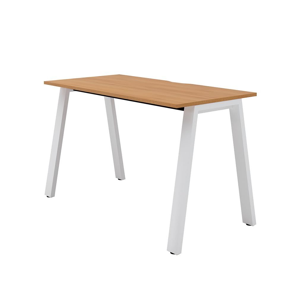 プラス Garage MRデスク スタンダード天板 幅120×奥行60cm 片面タイプ 天板ナチュラル/脚ホワイト MR-1206SLH 698953
