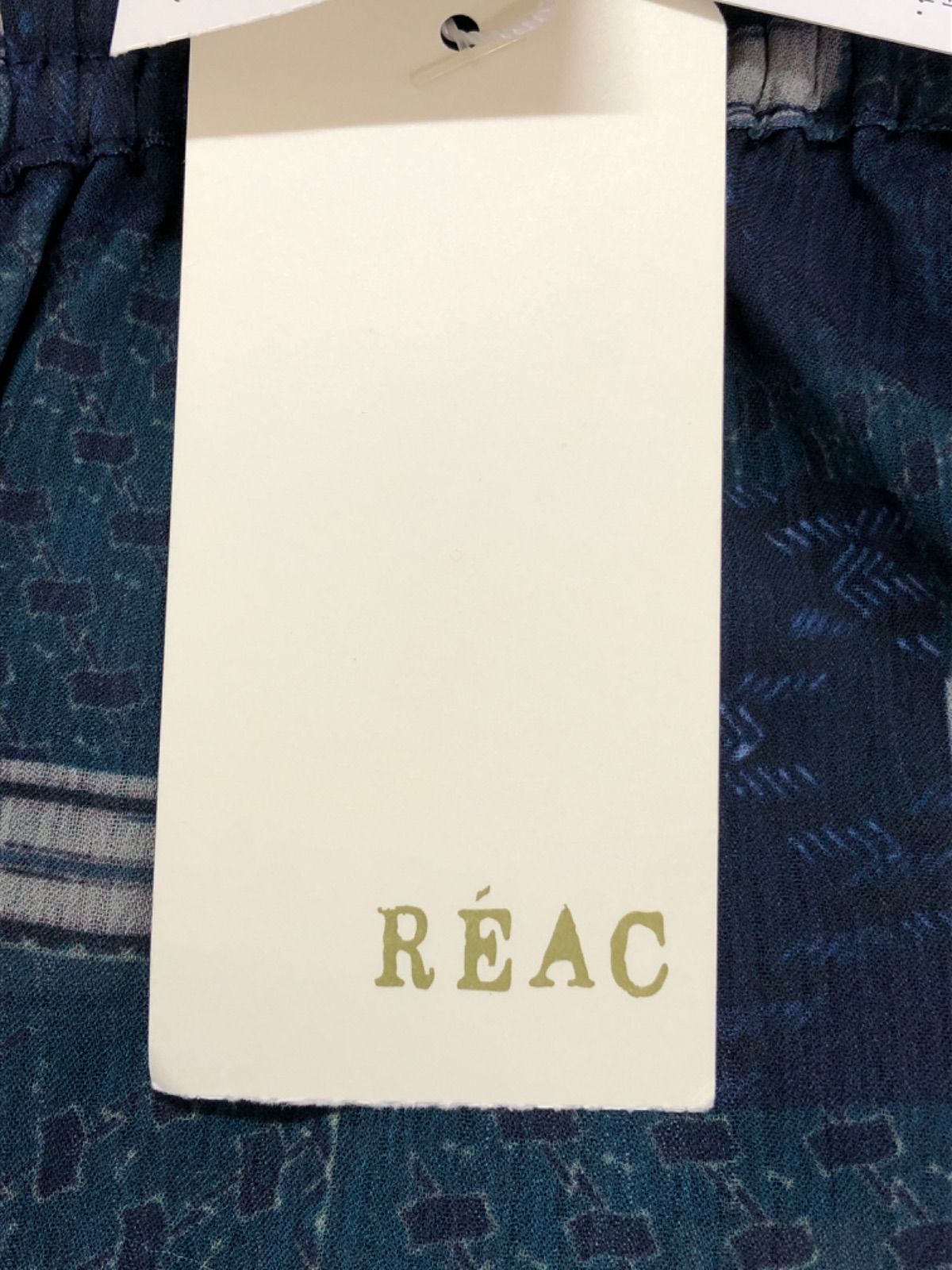 A【A5-06】◇ REAC タグ表記サイズ2 ワンピース　ブルー　透け感