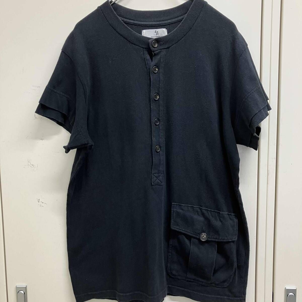 00s Y's for men ヘンリーネックデカポケットカットソー サイズ3 MS-T10-093 ワイズ フォーメン