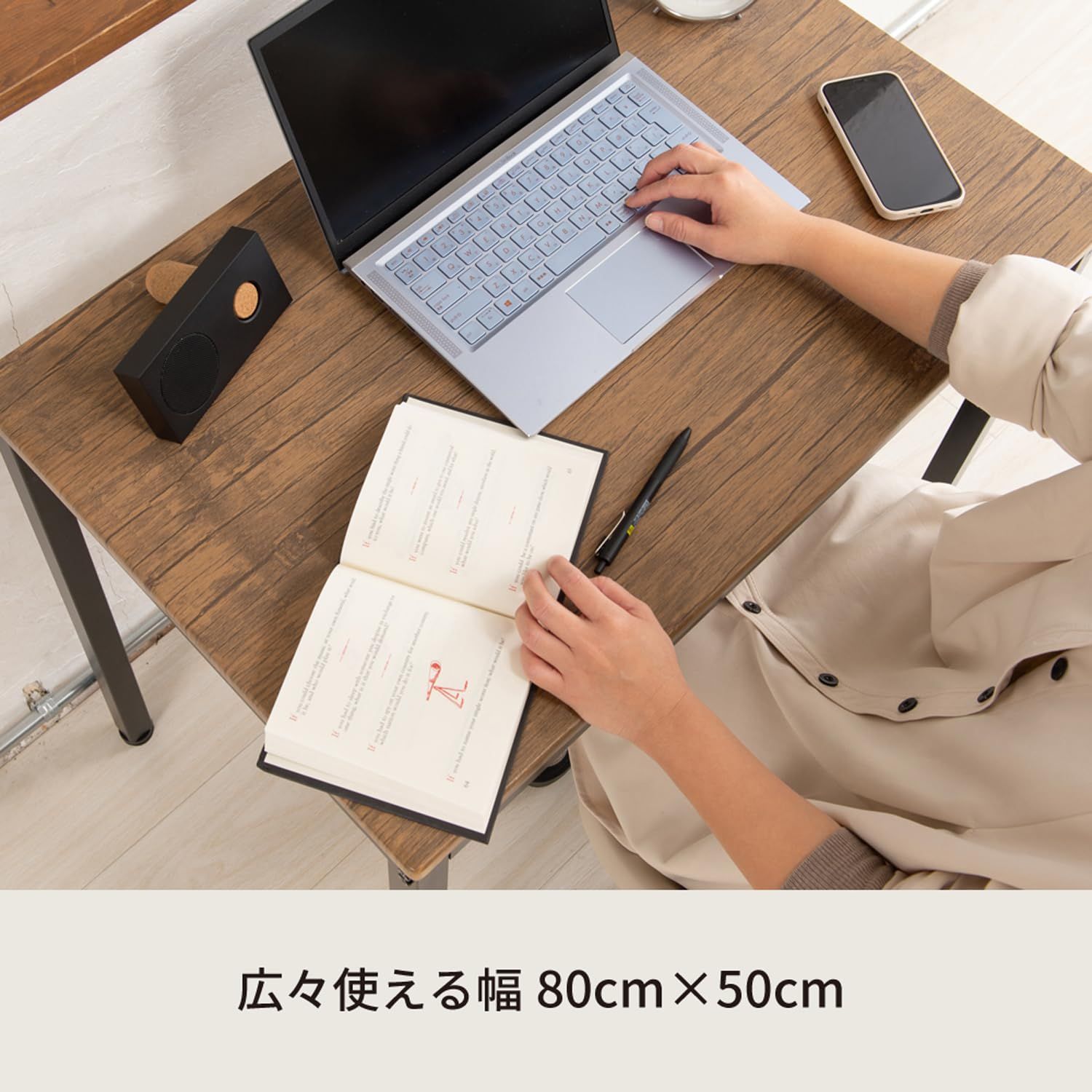 永井興産 パソコンデスク 幅80cm×奥行50cm ブラウン 木目調 机 PCデスク アジャスター付 ヴィンテージテーブル NK-115 永井興産 パソコンデスク 幅80cm×奥行50cm ブラウン 木目調 机 PCデスク アジャスター付 ヴィンテージテーブル NK-115