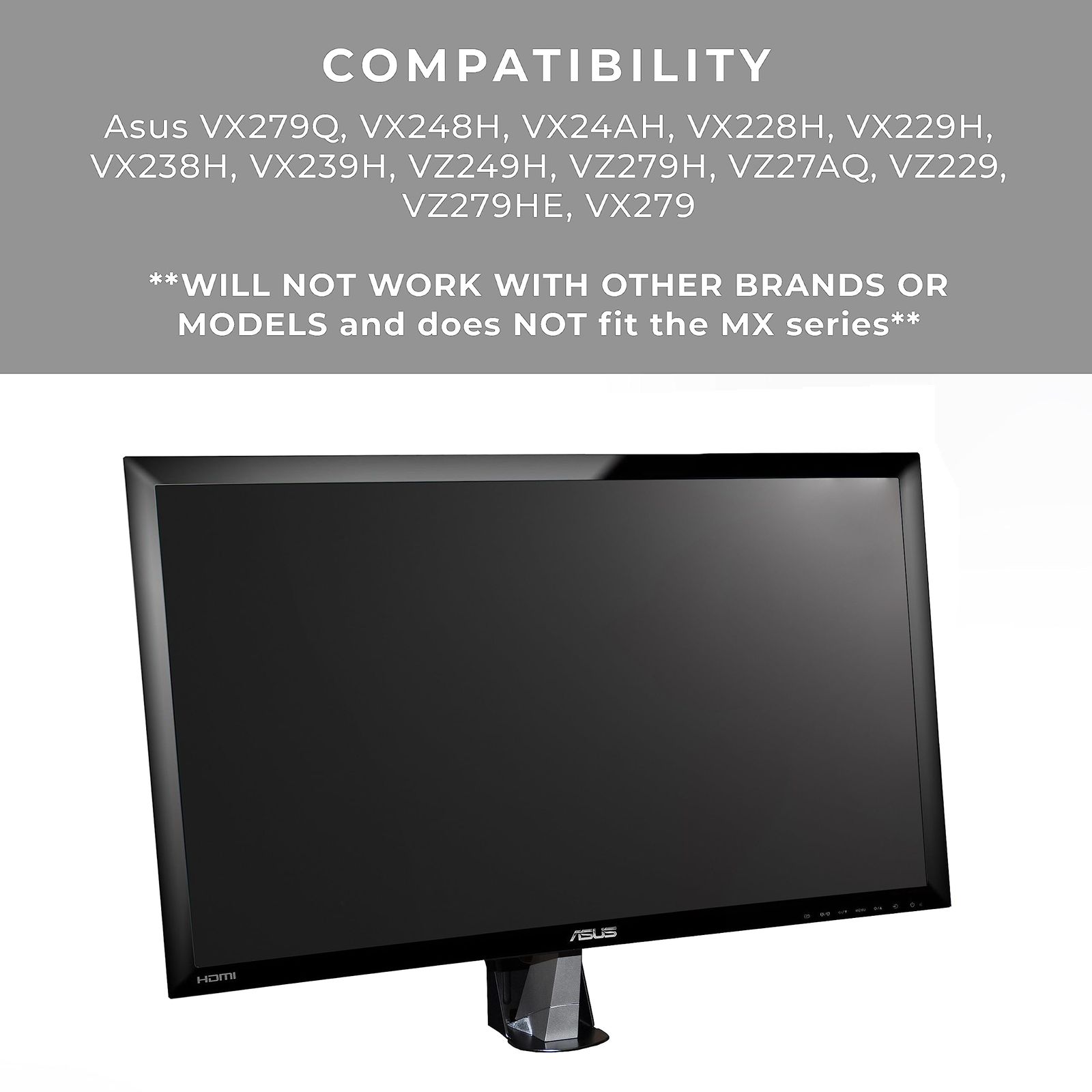 HumanCentric Asus VXシリーズモニター用VESAマウントアダプター - X279Q VX248H VX24AH VX228H VX229H VX239H VX238H VZ249H対応 - by