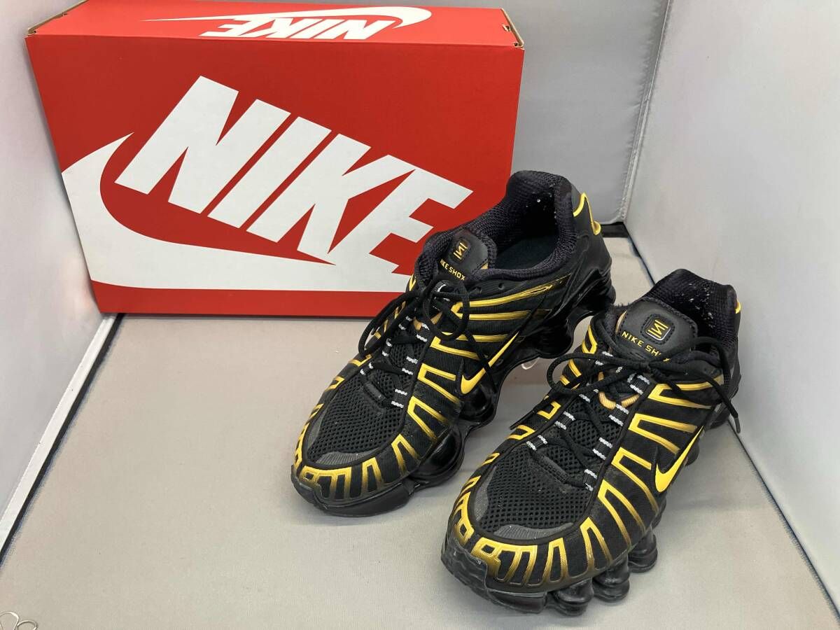 NIKE SHOX TL ナイキ ショックス Black×University Gold ブラック× ユニバーシティ ゴールド スニーカー AV3595-013 25cm ブラック
