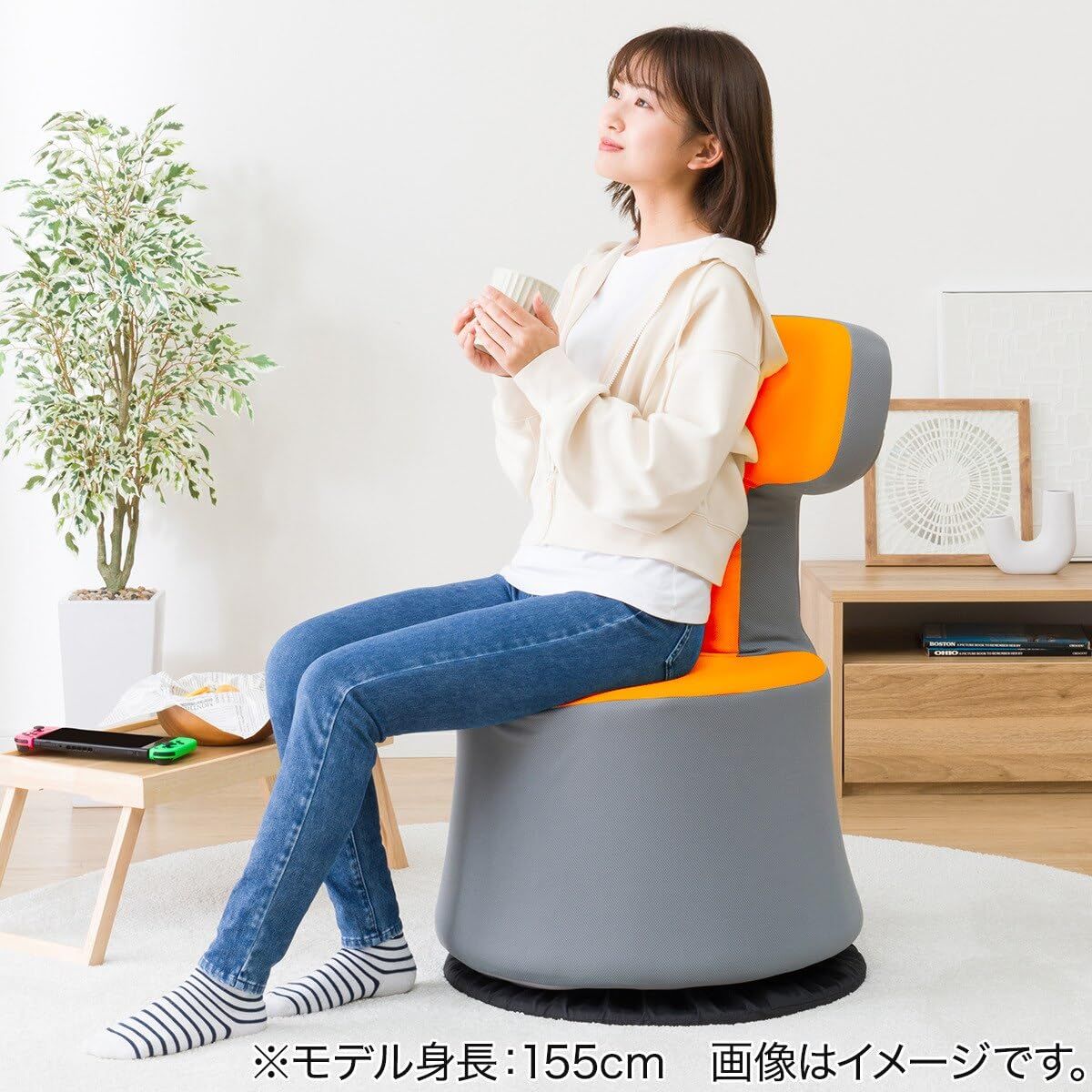 ニトリ 360°回転 ゲーミング椅子 XM003 オレンジ NITORI 5677072