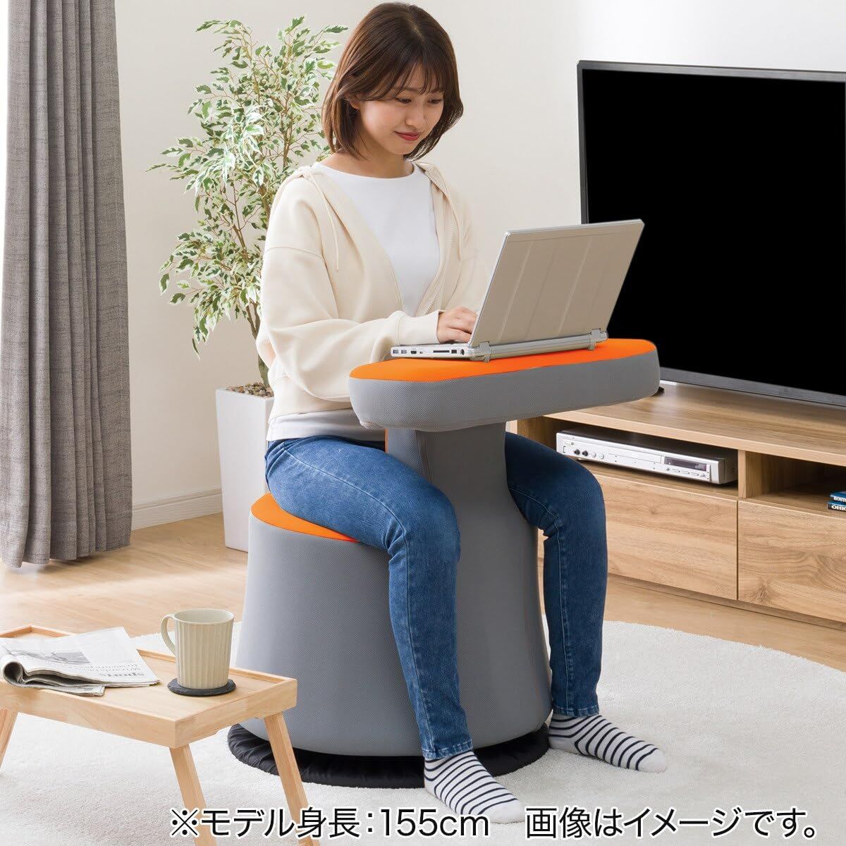 ニトリ 360°回転 ゲーミング椅子 XM003 オレンジ NITORI 5677072