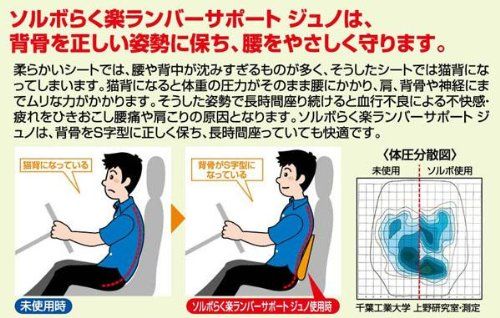 ソルボらく楽ランバーサポートジュノ 66051・ブラック