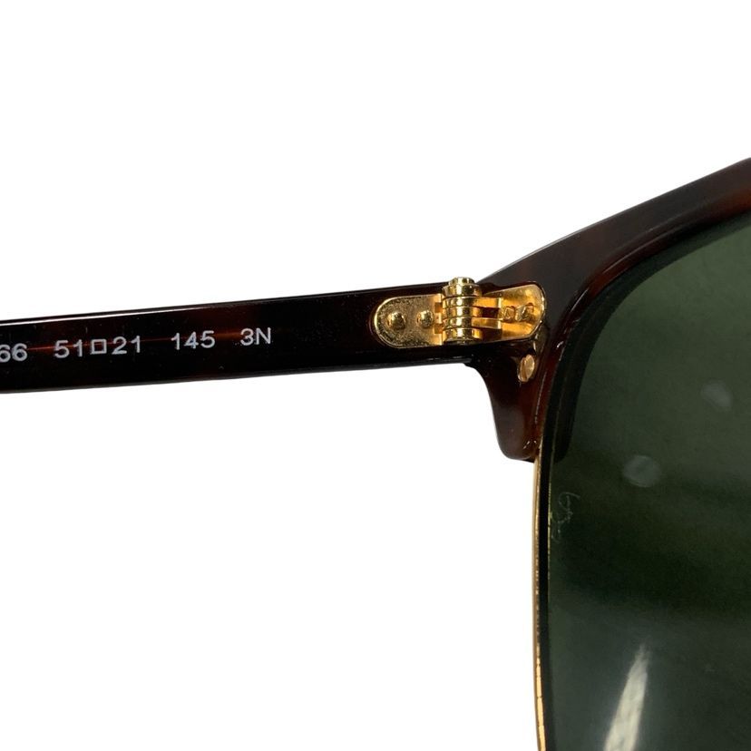 ♪4478 RayBan レイバン クラブマスター サングラス　グリーン黒 中古 51▢21 フレームカラー: べっ甲柄（Tortoise）/ ゴールド -レンズカラー: グリーン