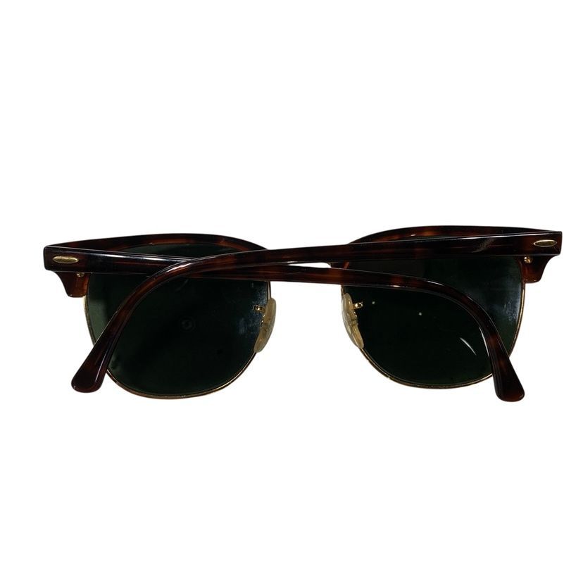 ♪4478 RayBan レイバン クラブマスター サングラス　グリーン黒 中古 51▢21 フレームカラー: べっ甲柄（Tortoise）/ ゴールド -レンズカラー: グリーン