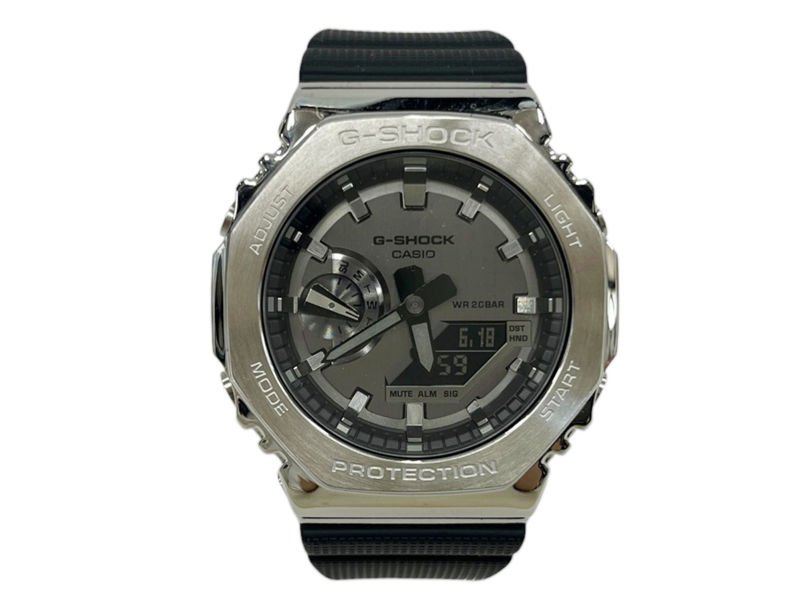 CASIO (カシオ) G-SHOCK Gショック デジアナ腕時計 フルオートカレンダー クオーツ GM-2100-1AJF シルバー×ブラック メンズ/028