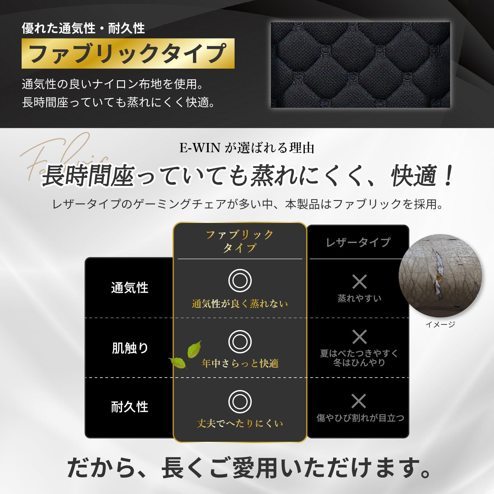 E-WIN ゲーミングチェア 前傾チルト 布 ファブリック 跳ね上げ式5Dアームレスト あぐら対応 通気性 オットマン付き リクライニング ランバーサポート 高さ調整 回転 黒 ブラック オフィスチェア 新仕様 D9-GY E-WIN ゲーミングチェア 前傾チルト 布 ファブリック 跳ね上げ式5Dアームレスト あぐら対応 通気性 オットマン付き リクライニング ランバーサポート 高さ調整 回転 黒 ブラック オフィスチェア 新仕様 D9-GY