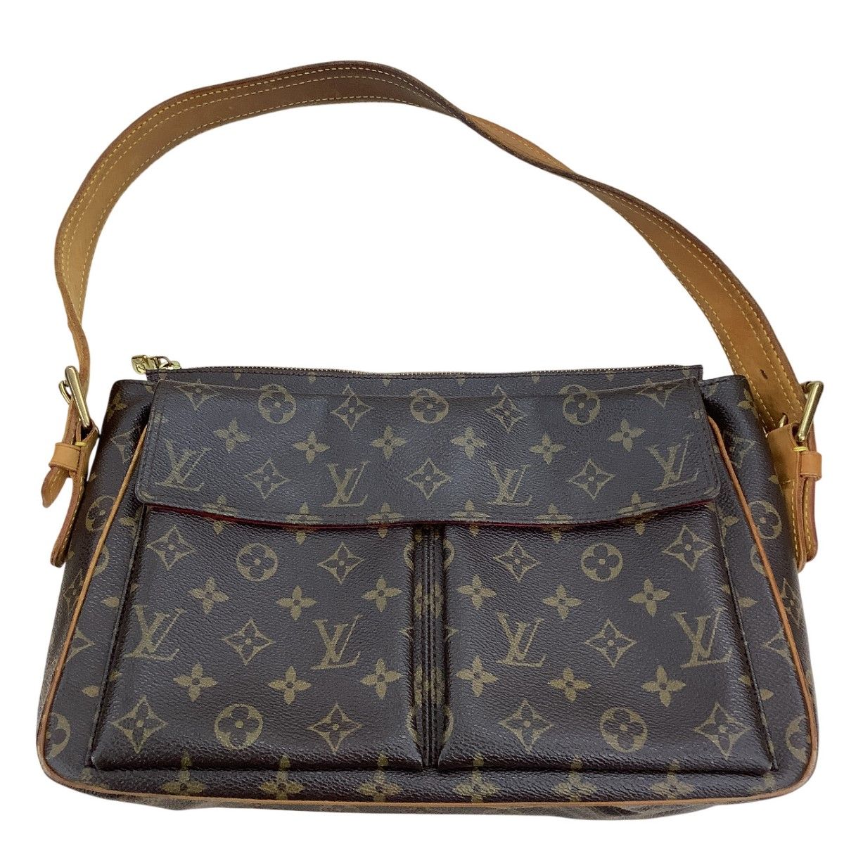 LOUIS VUITTON ルイヴィトン モノグラム ヴィバシテGM ショルダーバッグ ブラウン