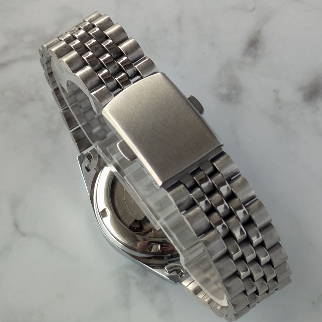 稼働品 SEIKO セイコー5 自動巻き 80s ヴィンテージ グリーン文字盤