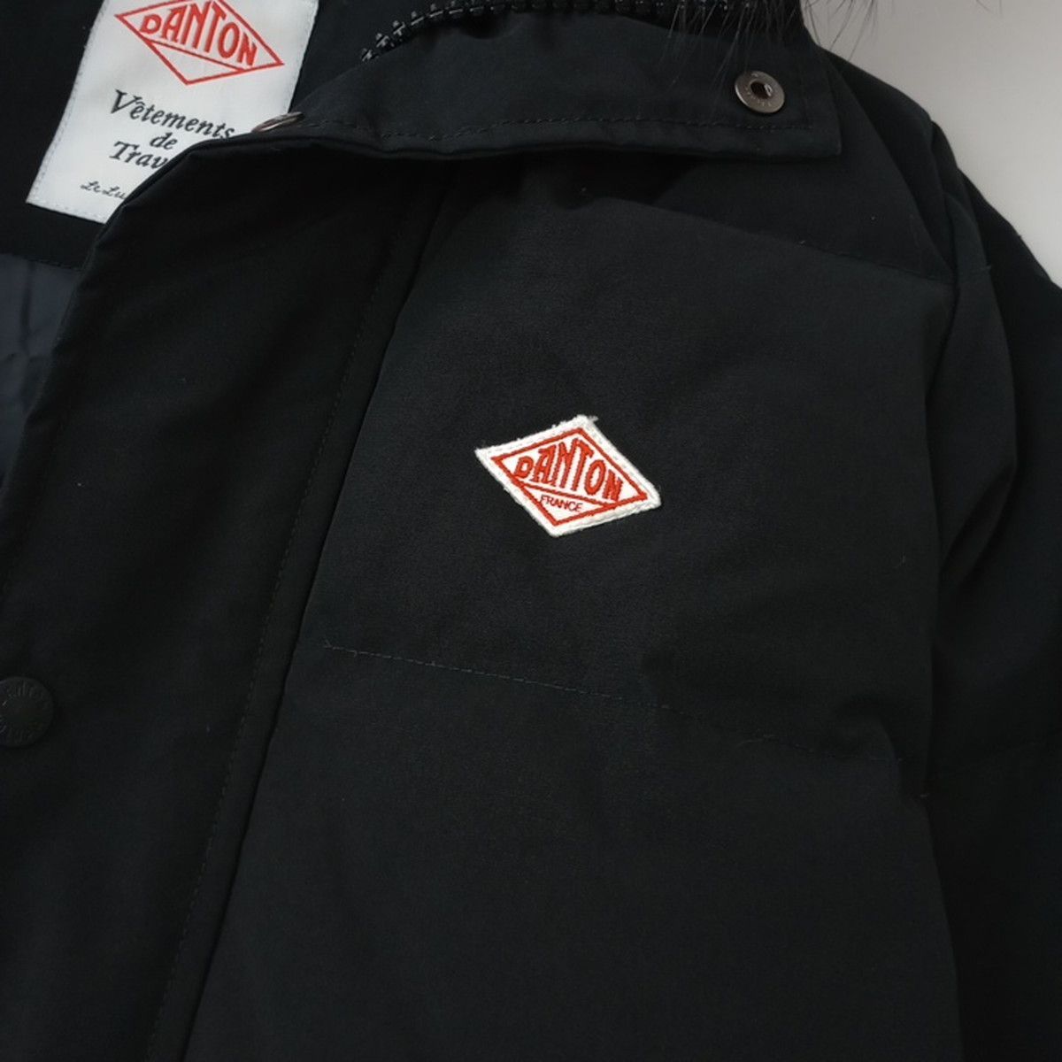 DANTON ダントン ファー フェザー ダウン コート ロング ワンポイント