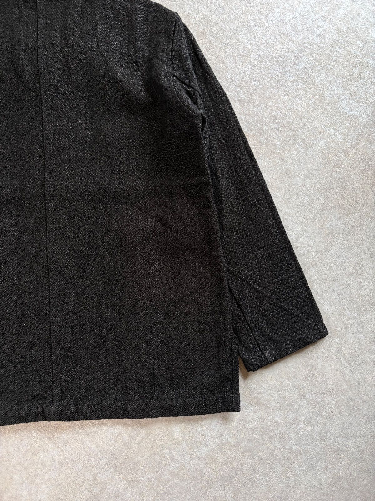 Paul Harnden Shoemakers ポールハーデン Gardener Suit ジャケット ブラック ヘリンボーン ウールリネン S イギリス製 未使用タグ付き