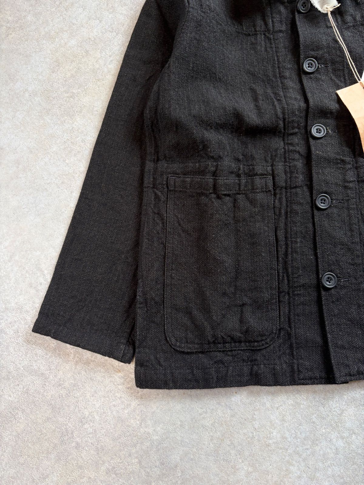 Paul Harnden Shoemakers ポールハーデン Gardener Suit ジャケット ブラック ヘリンボーン ウールリネン S イギリス製 未使用タグ付き