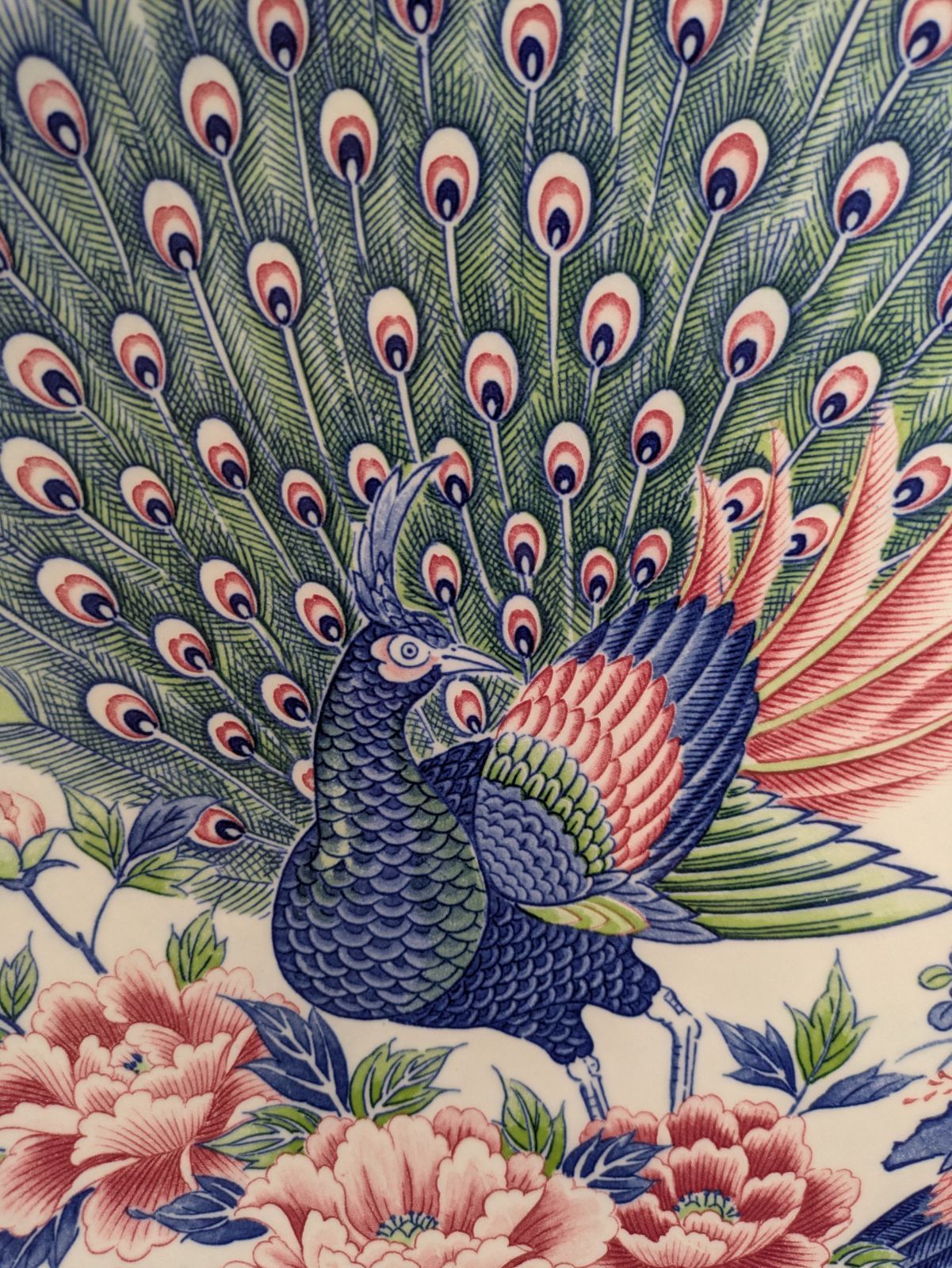 新品】和食器 大皿 飾り皿 孔雀 花鳥 豪華 染付 38㎝ E903 - メルカリ