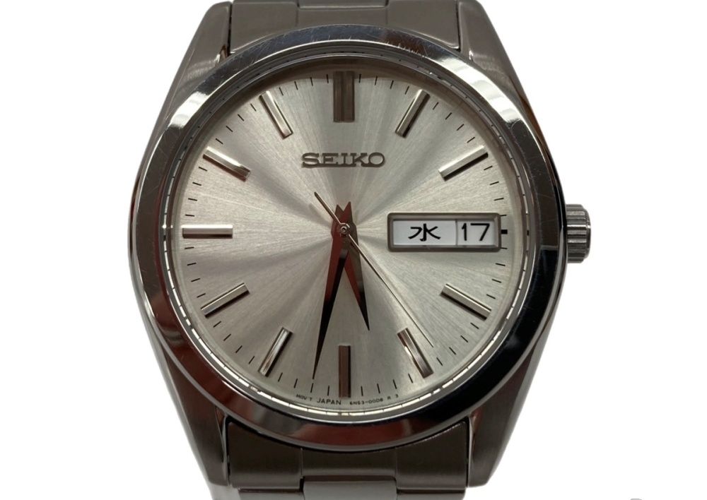 セイコー SEIKO S Series Day Date エス シリーズ デイデイト 10気圧防水 日付・曜日 腕時計 ウォッチ 銀 SBTH007 メンズ腕時計シルバー 104T-55